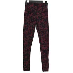 Lululemon Run Inspire Women's Yoga Athleisure Workout Gym Leggings 6 Red Black